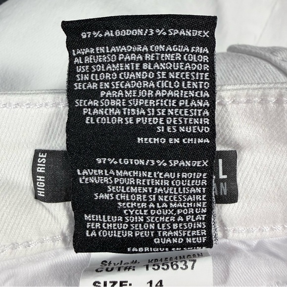 Kut from the Kloth Rachael Fab Ab           Optic White Straight leg Jeans - Picture 8 of 11